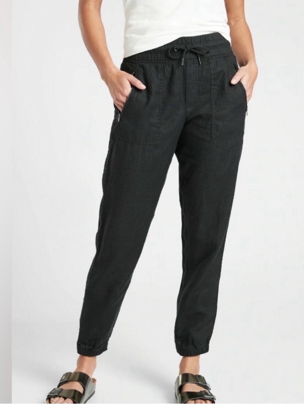 Athleta Cabo linen joggers 10